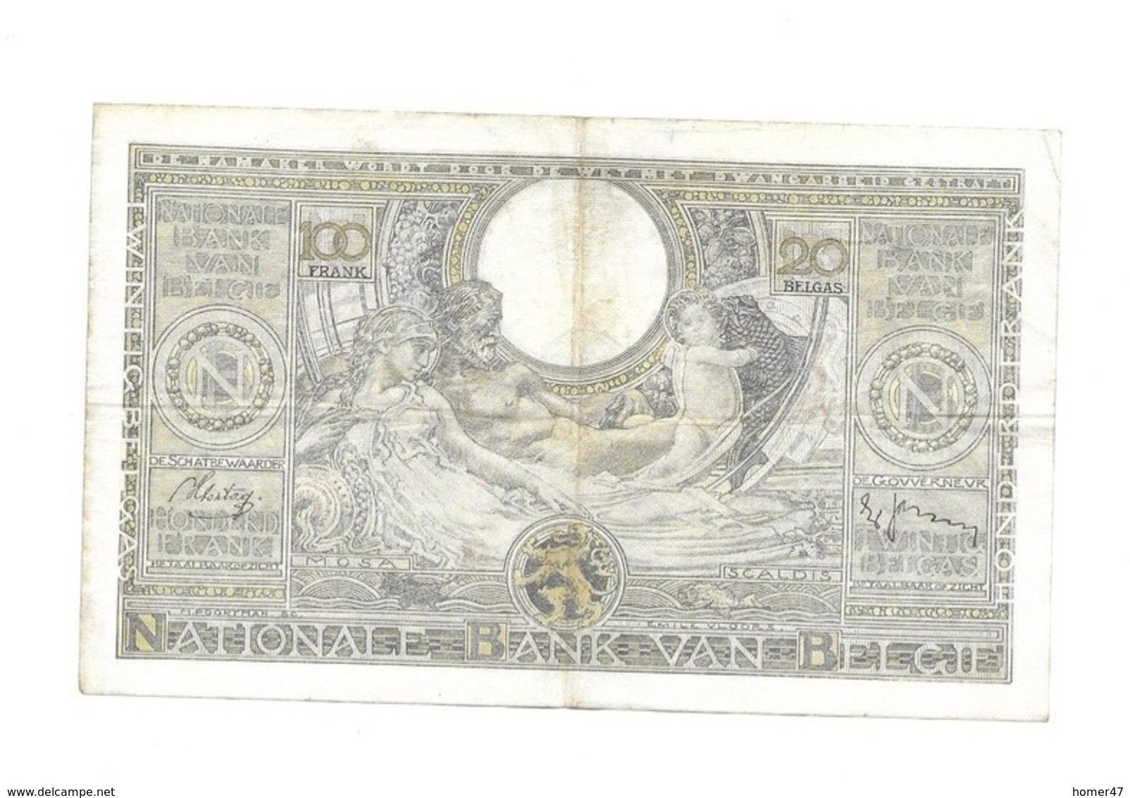 100 Fr - 10.11.38 - 100 Francs & 100 Francs-20 Belgas