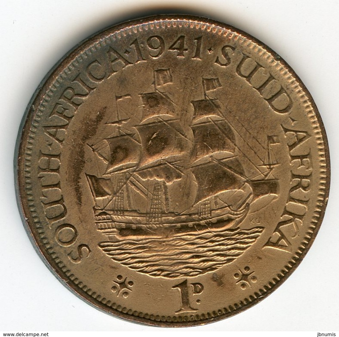 Afrique Du Sud South Africa 1 Penny 1941 KM 25 - Afrique Du Sud