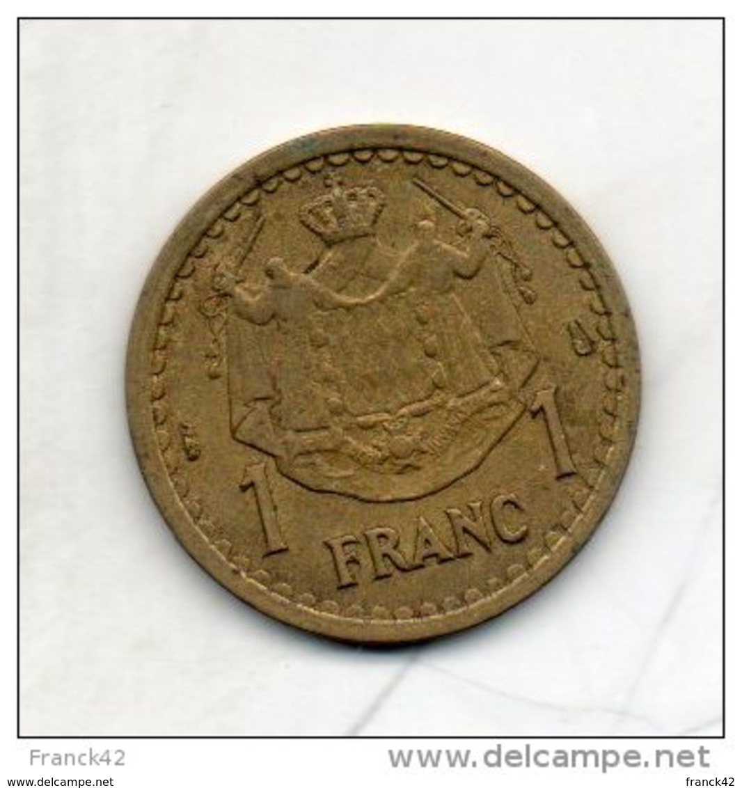 Monaco. 1 Franc - 1922-1949 Louis II