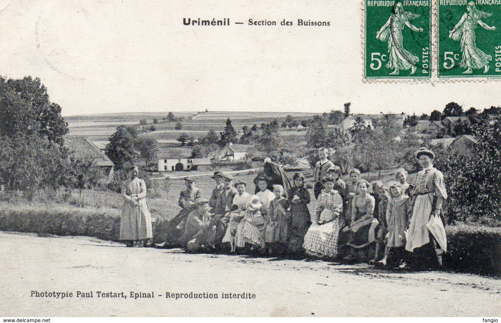 88-URIMENIL -- "Section Des BUISSONS" ,édit:Paul TESTART  . - Urimenil