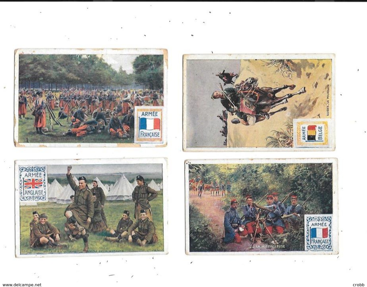 11487- Lot De 4 Bon Point Patriotique, Thème Militaria, Guerre - Guerre 1914-18