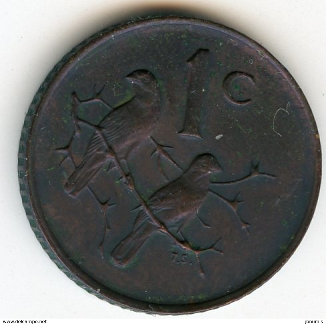 Afrique Du Sud South Africa 1 Cent 1966 KM 65.1 - Sud Africa