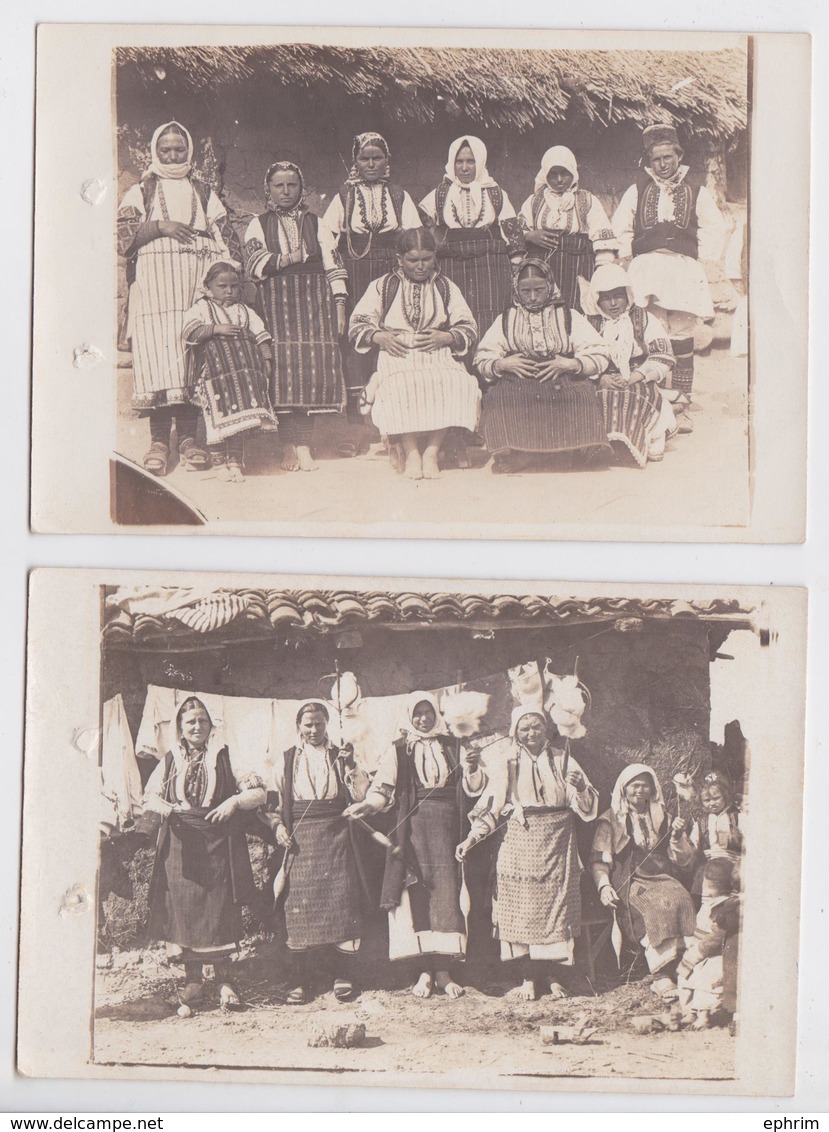 Front Des Balkans Grande Guerre Macédoine Femmes Des Marais De La Cerna Carte-photo Lot 2 Cartes Postales WW1 Macedonia - Macédoine Du Nord