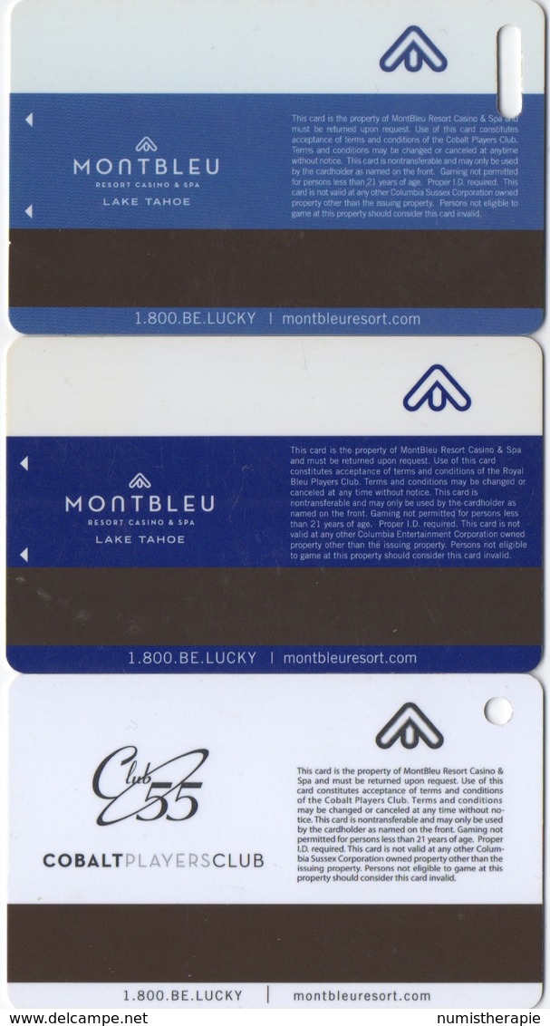 Lot De 3 Cartes : Montbleu Resort Casino : Lake Tahoe NV - Casinokarten