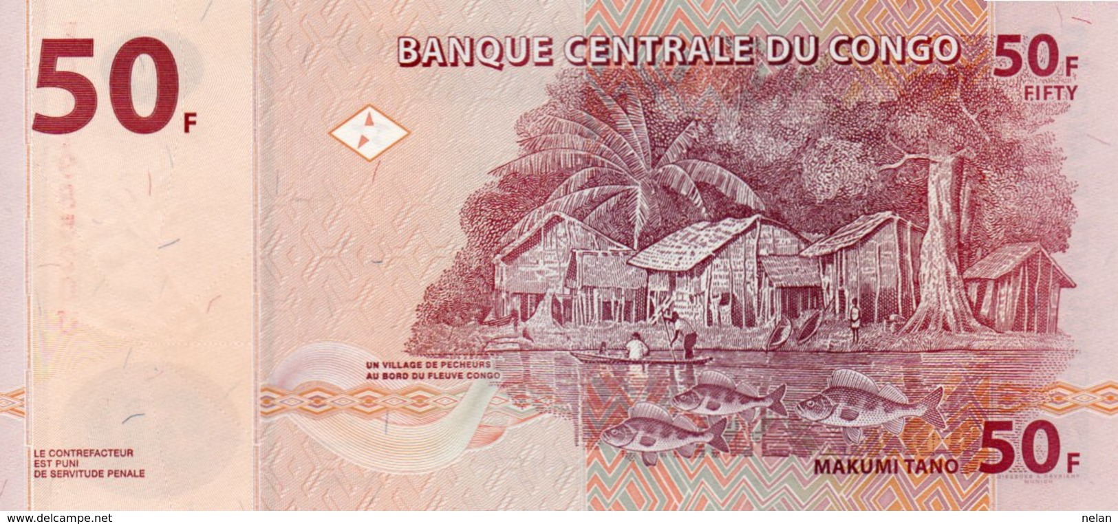 CONGO DEMOCRATIC REPUBLIC 50 FRANCS 2007 P-97a  UNC - République Démocratique Du Congo & Zaïre