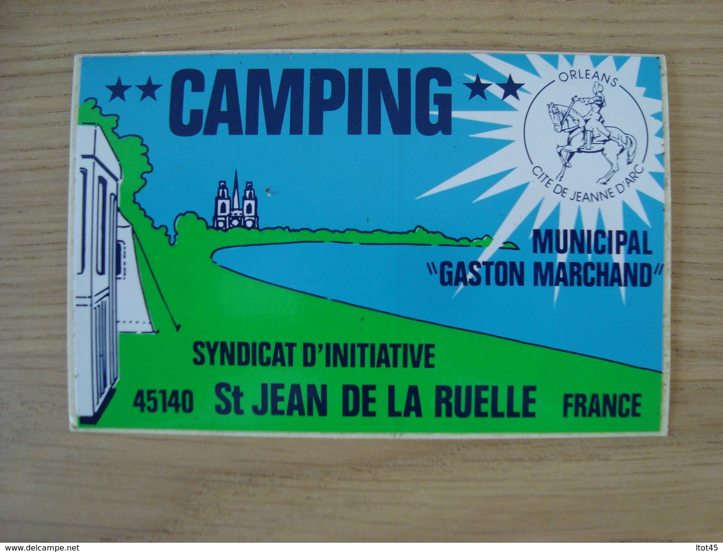 AUTOCOLLANT CAMPING MUNICIPAL GASTON MARCHAND SAINT JEAN DE LA RUELLE 45 - Autocollants