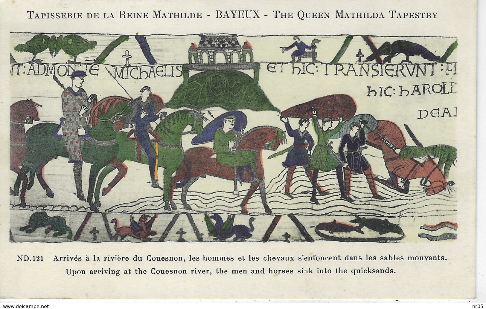 14 ( Calvados ) - Tapisserie De La Reine Mathilde - BAYEUX - Arrives A La Riviere Du Couesnon, Les Hommes Et Les Chevaux - Bayeux