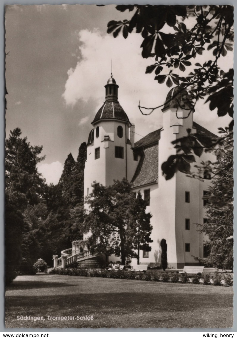 Bad Säckingen - S/w Trompeter Schloß Schönau - Bad Saeckingen