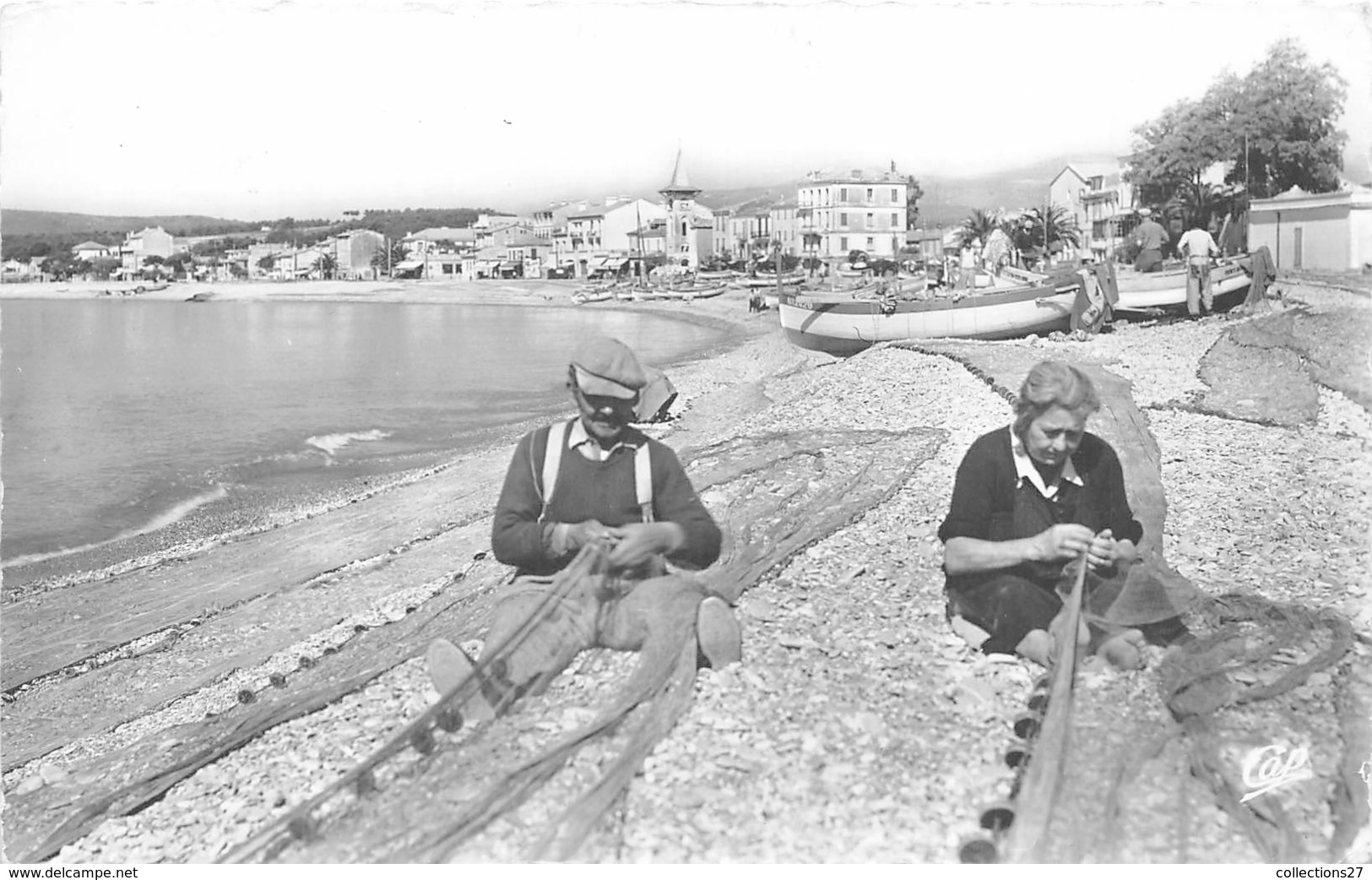 06-CROS-DE-CAGNES-PÊCHEURS AU TRAVAIL - Cagnes-sur-Mer