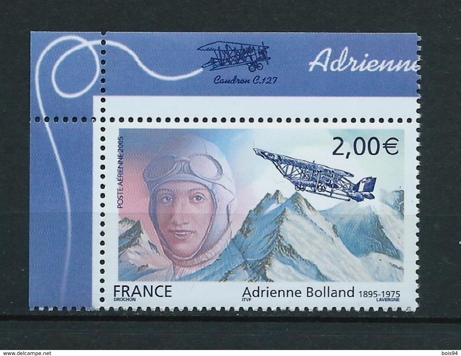 FRANCE 2005 . Poste Aérienne N° 68a . Neuf ** (MNH) . Coin De Feuille Illustré . - 1960-.... Neufs