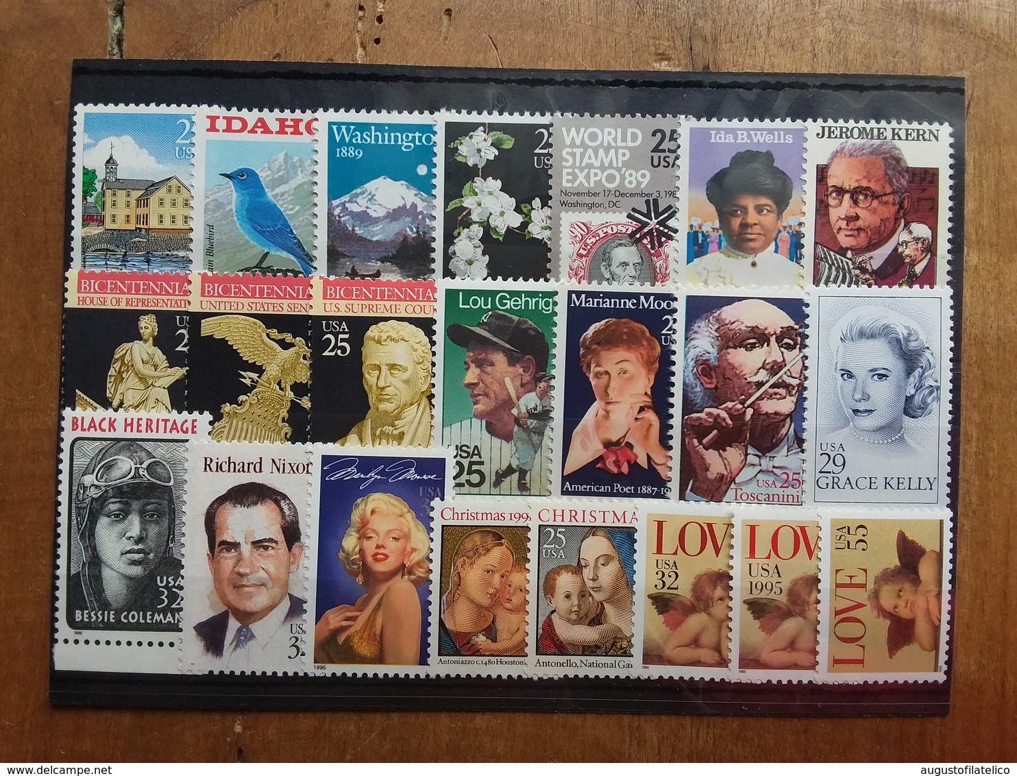STATI UNITI Anni '80/'90 - 22 Francobolli Differenti Nuovi ** (sottofacciale) + Spese Postali - Unused Stamps