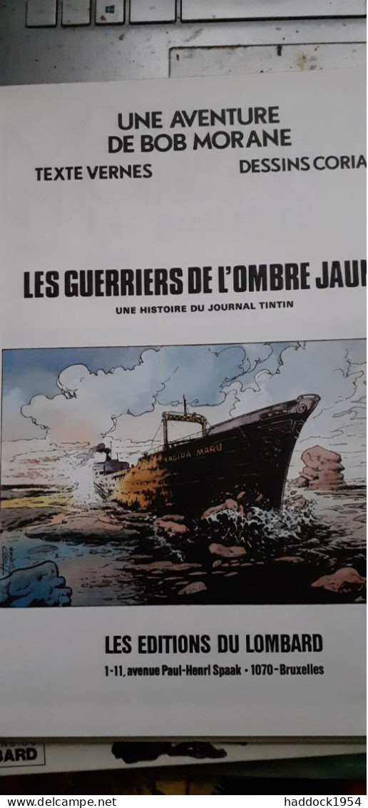 Les Guerriers De L'ombre Jaune CORIA HENRI VERNES Le Lombard 1982 - Bob Morane