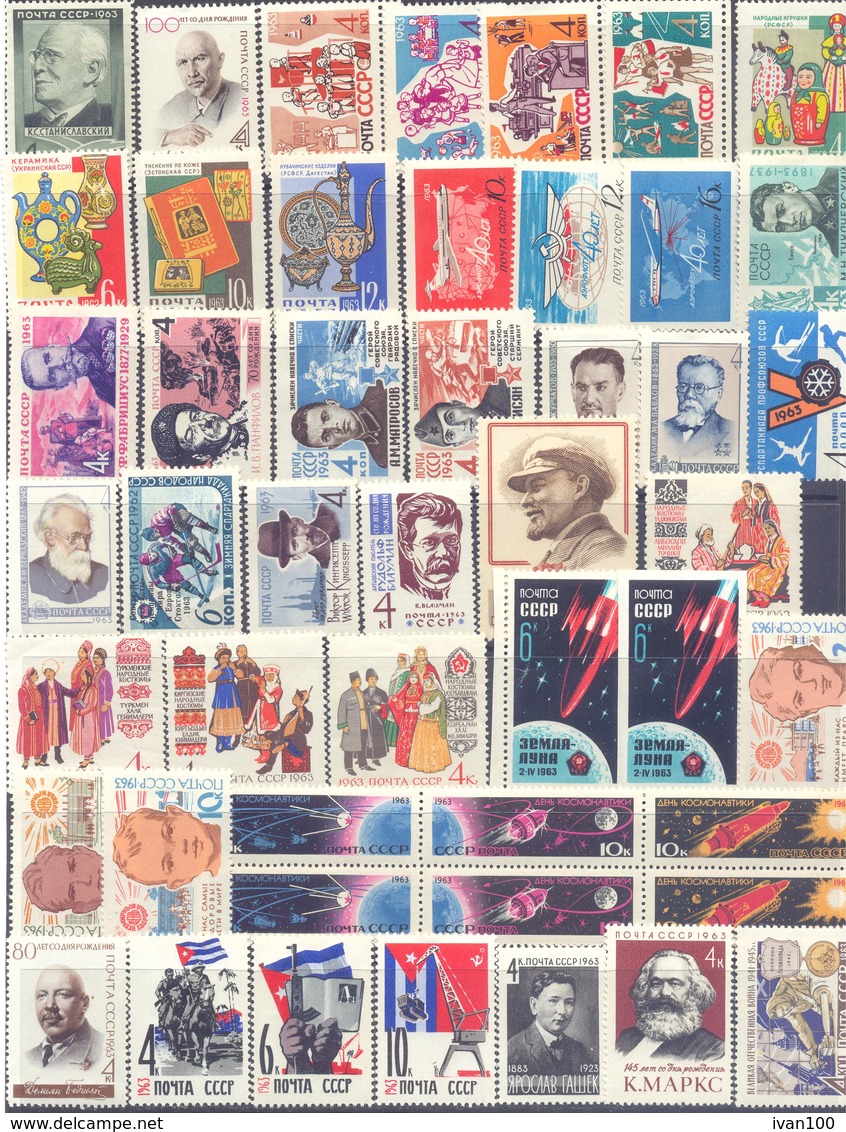 1963. USSR/Russia, Complete Year Set 1963, 159 Stamps + 1 S/s, Mint/** - Ongebruikt