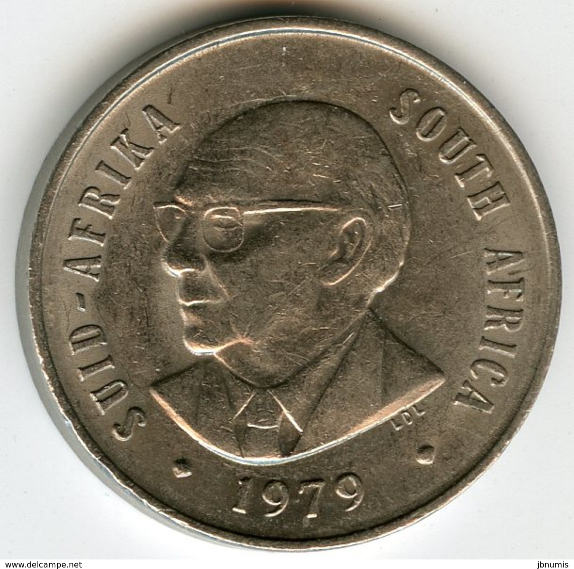 Afrique Du Sud South Africa 20 Cents 1979 Président Diederichs KM 102 - Afrique Du Sud