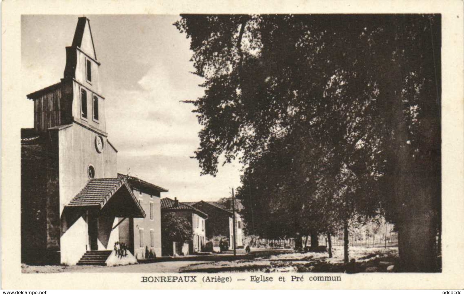 BONREPAUX (Ariège) Eglise Et Pré Commun RV - Altri & Non Classificati
