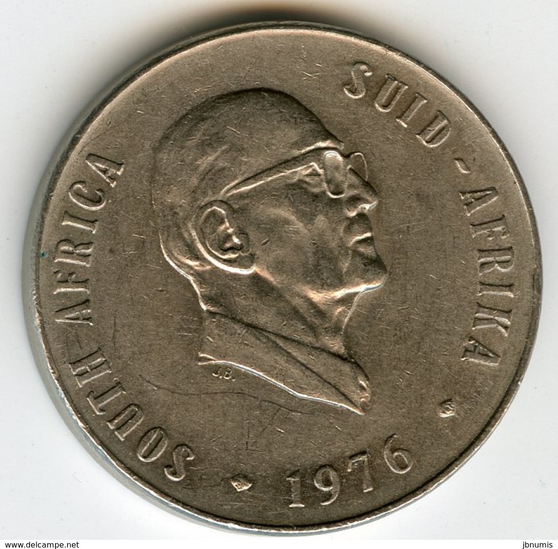 Afrique Du Sud South Africa 50 Cents 1976 Président Fouche KM 96 - Afrique Du Sud