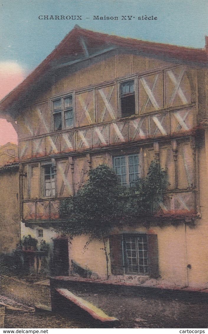 86 - Charroux - Beau Cliché D'une Maison Du XVe.S - Charroux