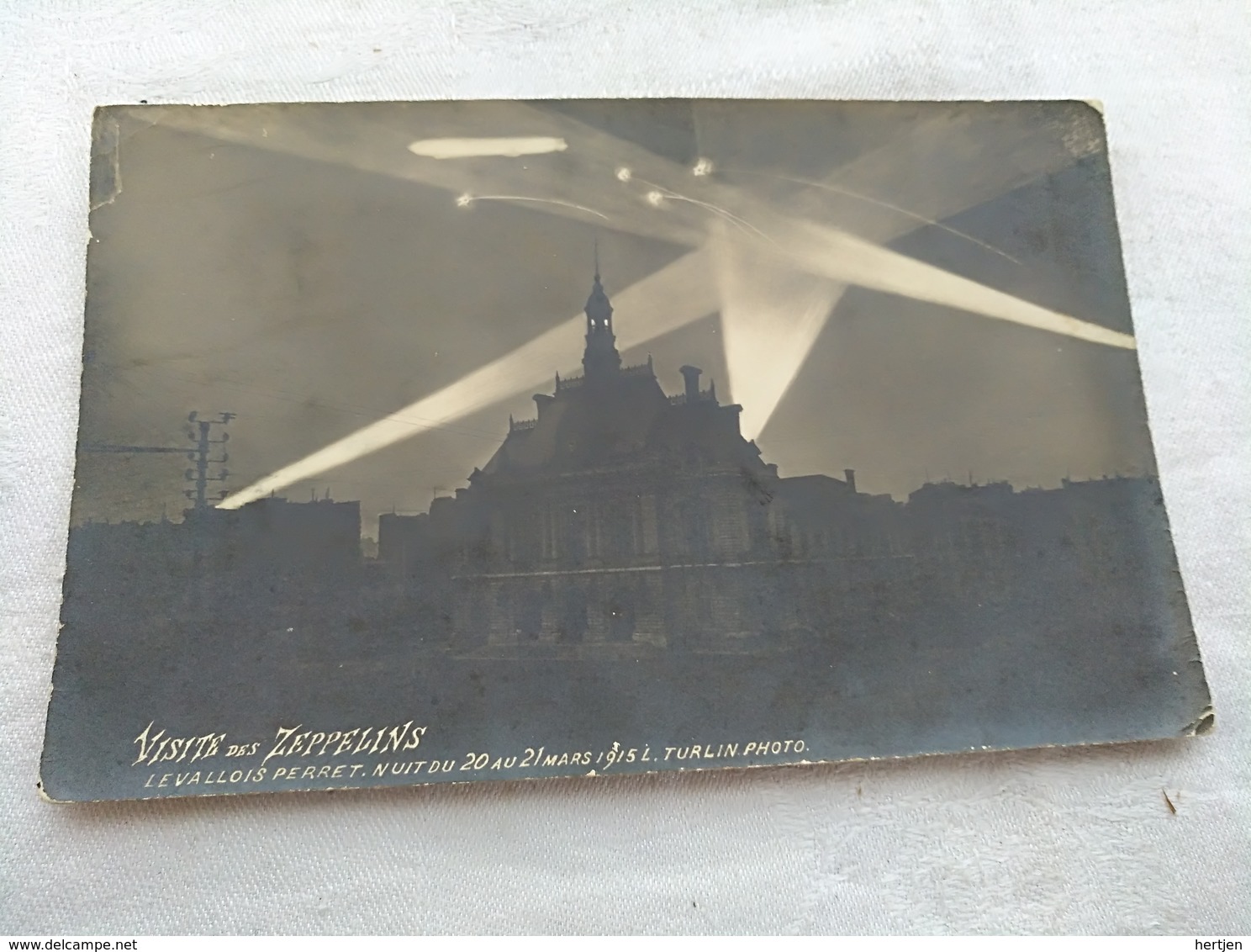 Visite Des Zeppelins Levallois Perret 1915 - Dirigeables