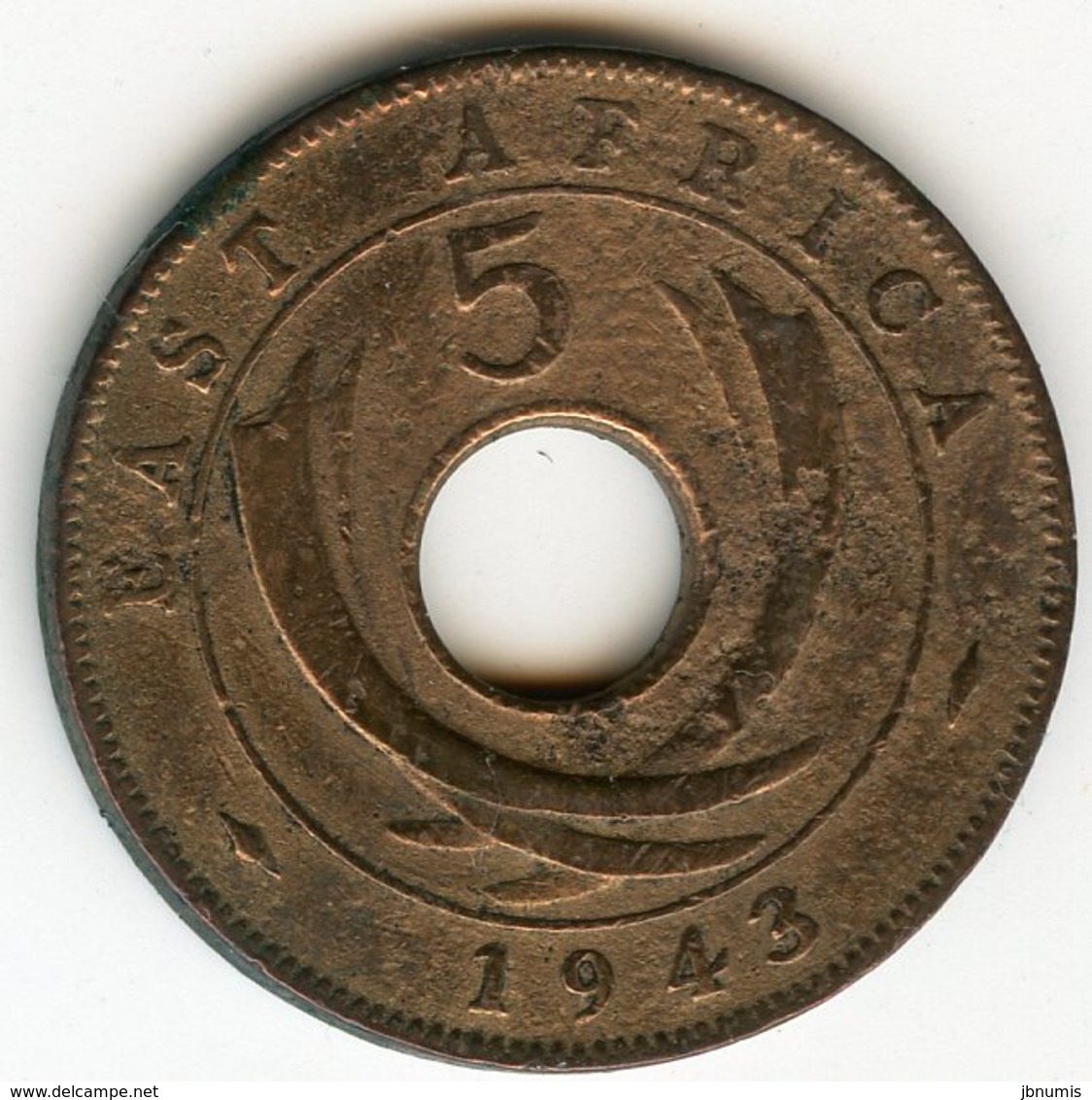 Afrique Orientale Britanique East Africa 5 Cents 1943 SA KM 25.2 - British Colony