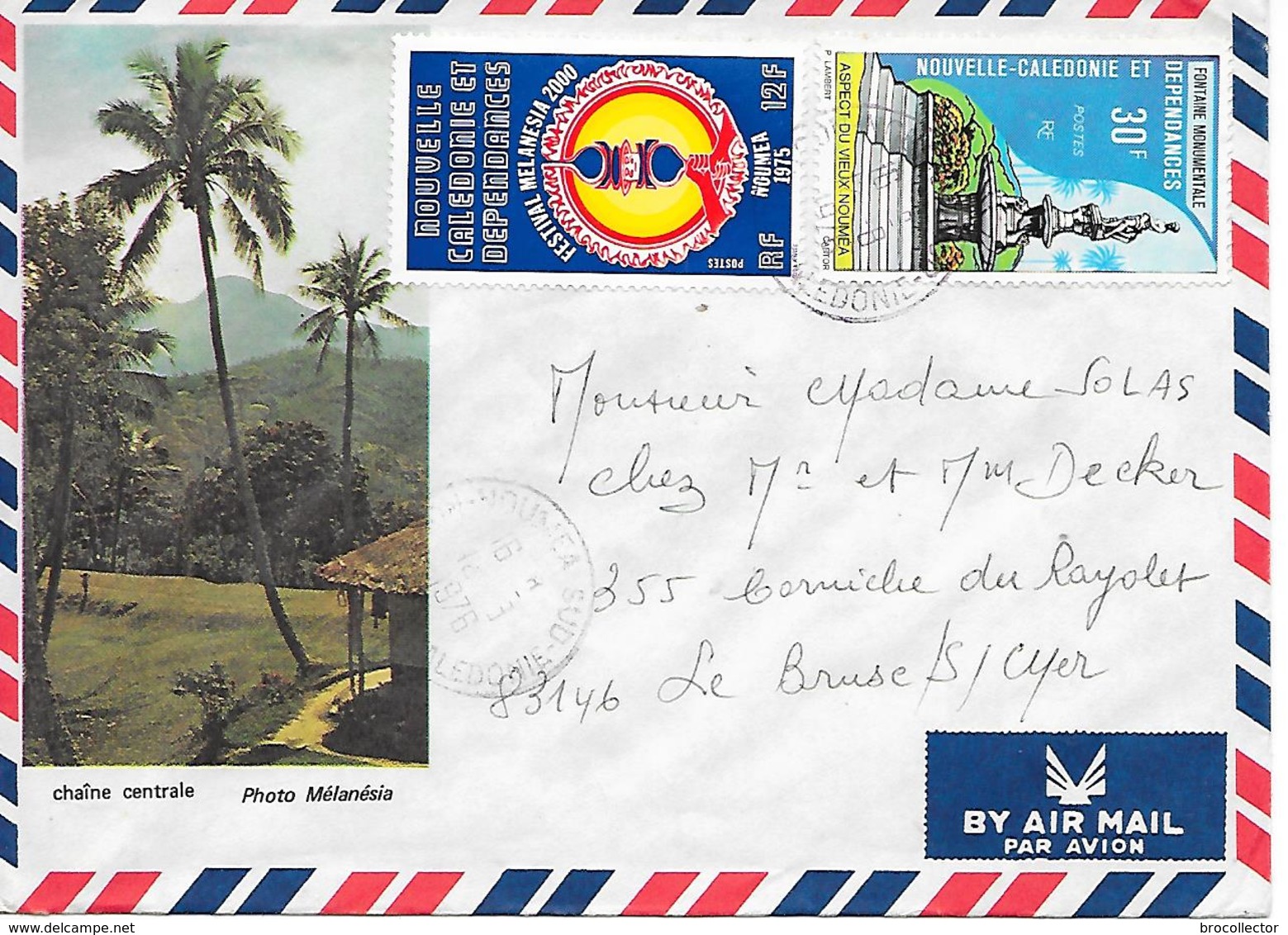 TIMBRES Sur LETTRE - Par Avion   1976 - Storia Postale