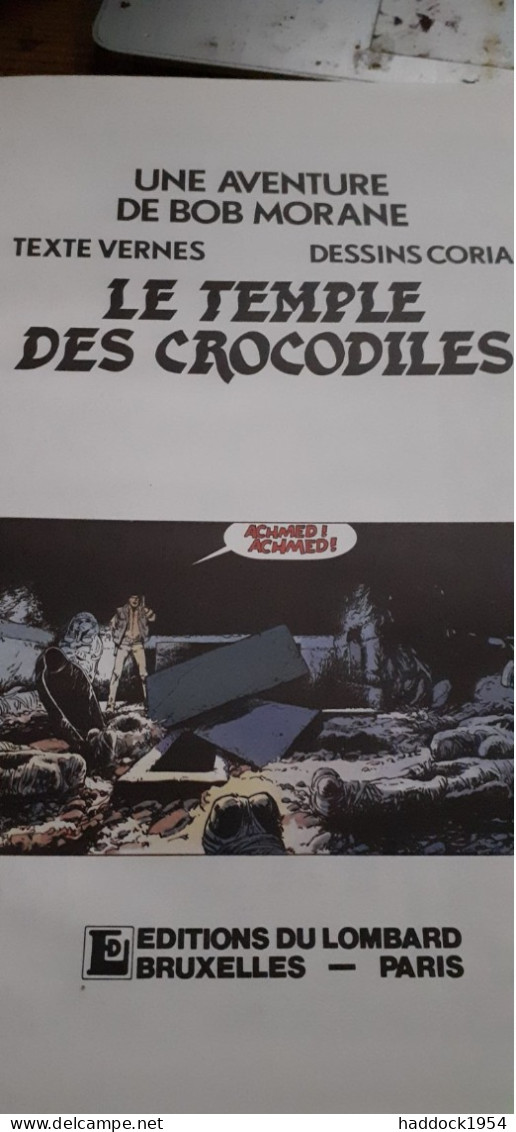 Le Temple Des Crocodiles CORIA HENRI VERNES Le Lombard 1990 - Bob Morane