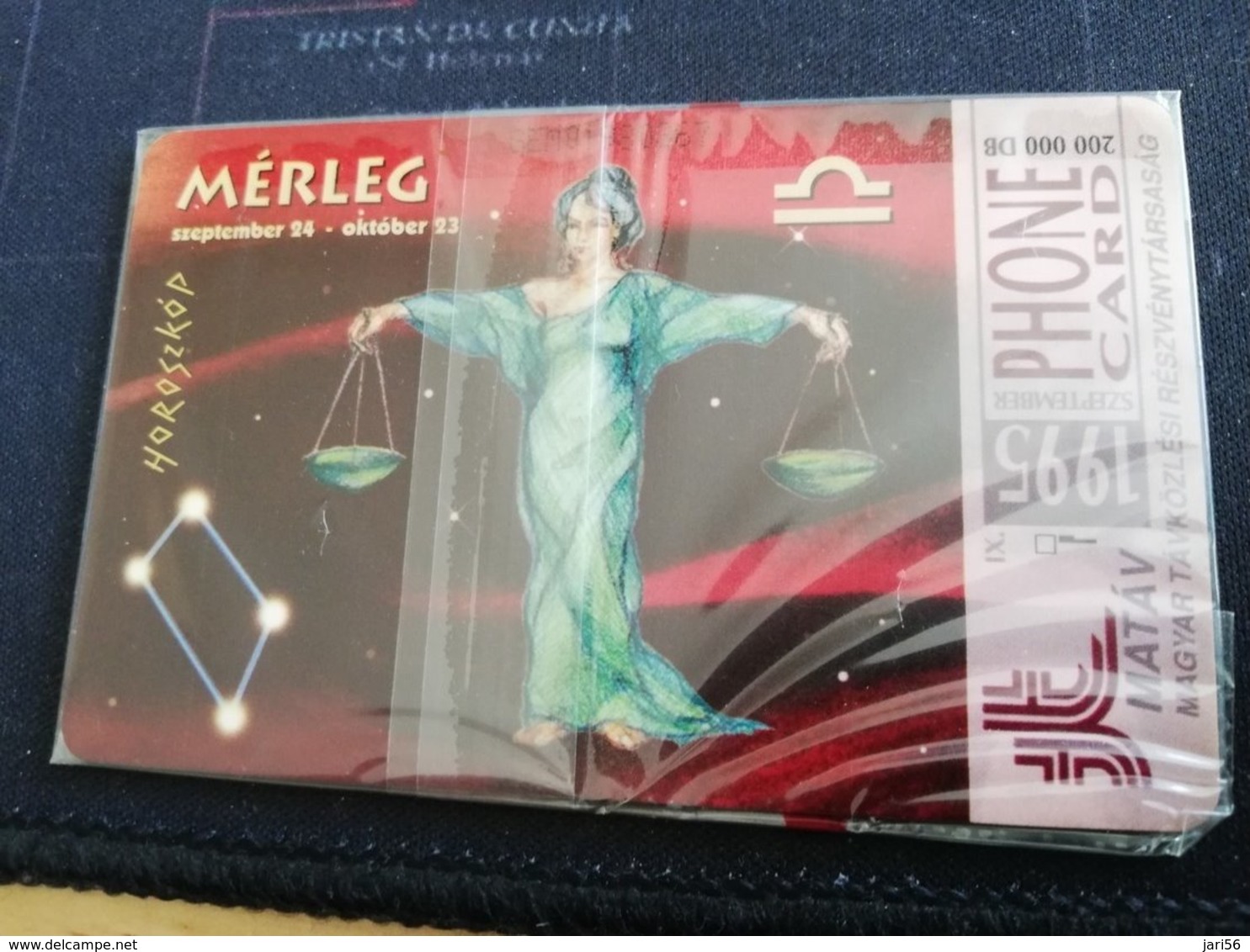 HONGARIA  50 UNITS  CHIPCARDS HOROSCOPE ZODIAC  MERLEG      MINT   **927** - Ungarn