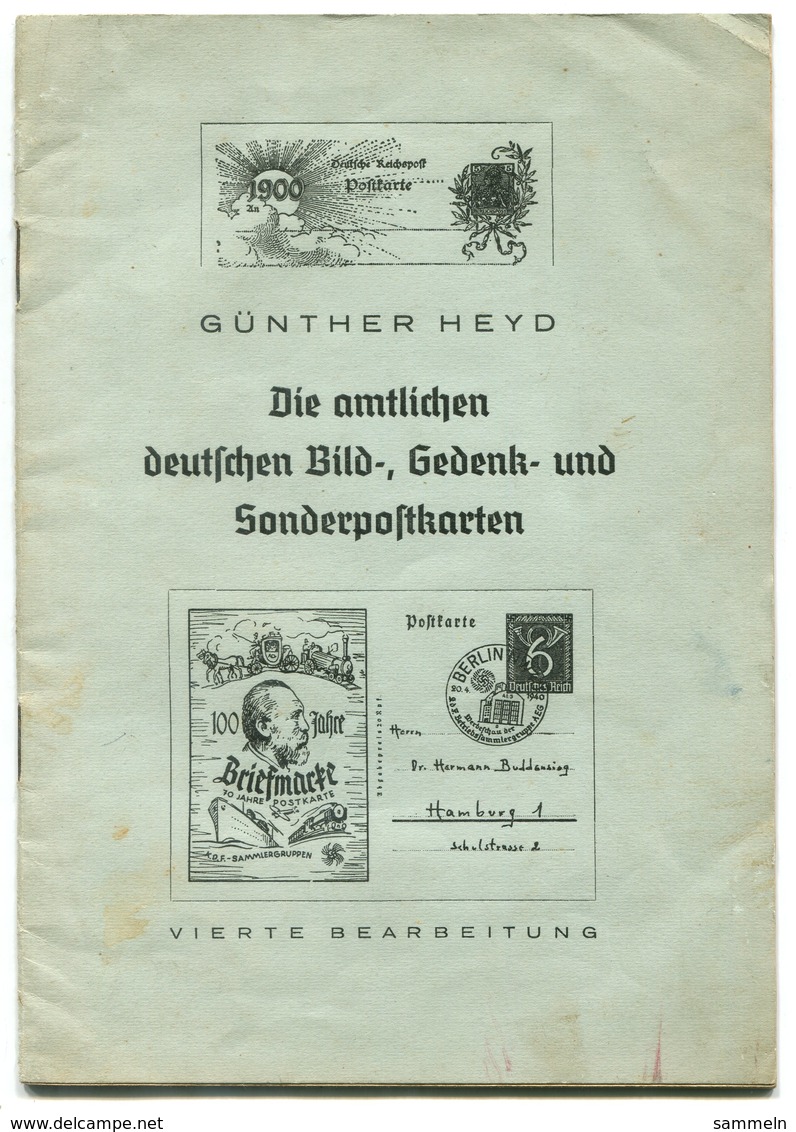 5901 - Günther Heyd - Die Amtlichen Deutschen Bild-, Gedenk- Und Sonderpostkarten, 4.Bearbeitung (bis 1941) - Enteros Postales