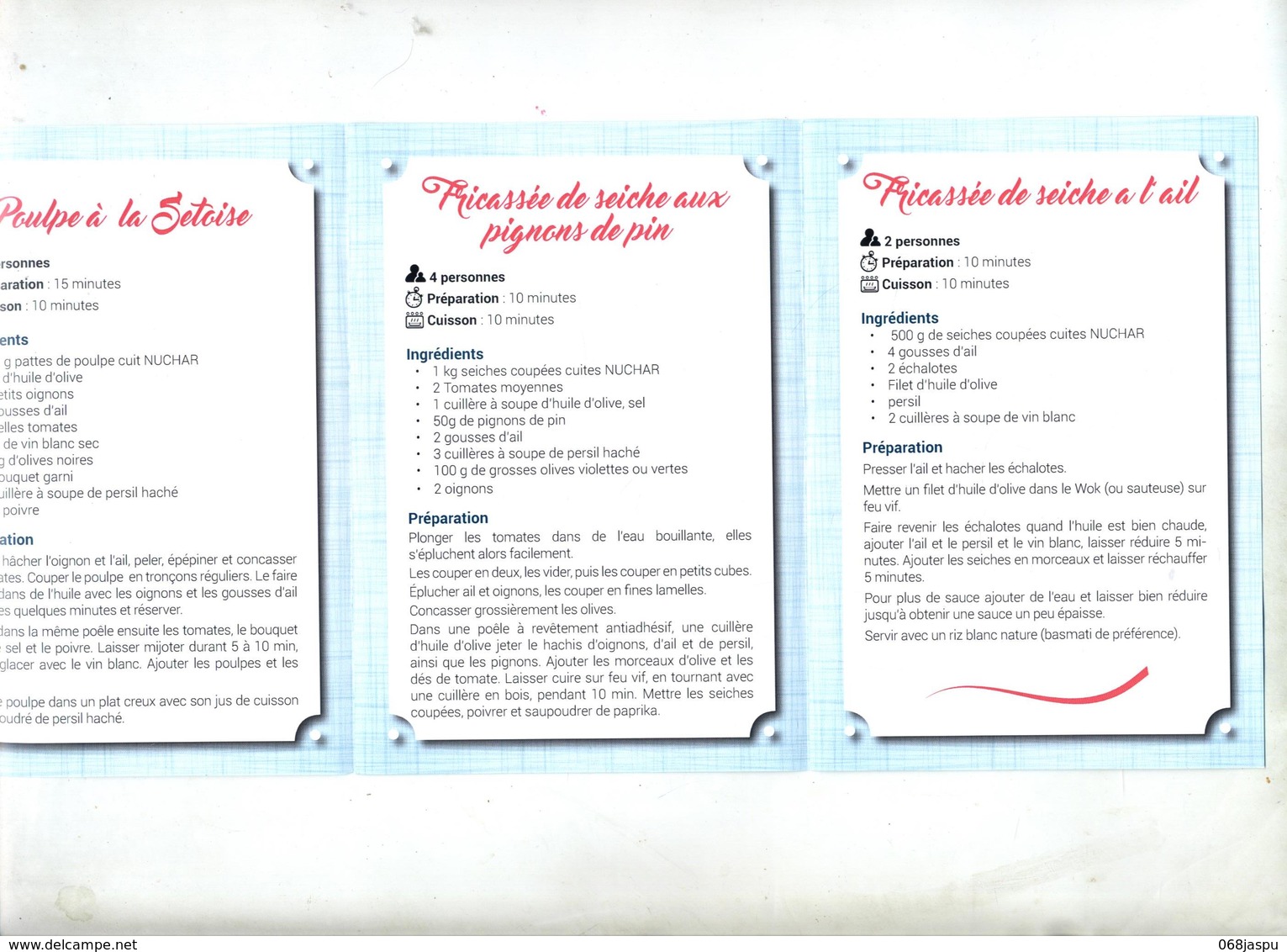 Fiche Recette Céphalopode Poulpe Seiche Etc - Cooking Recipes