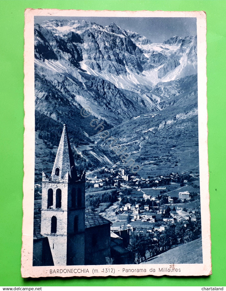 Cartolina - Bardonecchia - Panorama Da Millaures - 1939 - Altri & Non Classificati