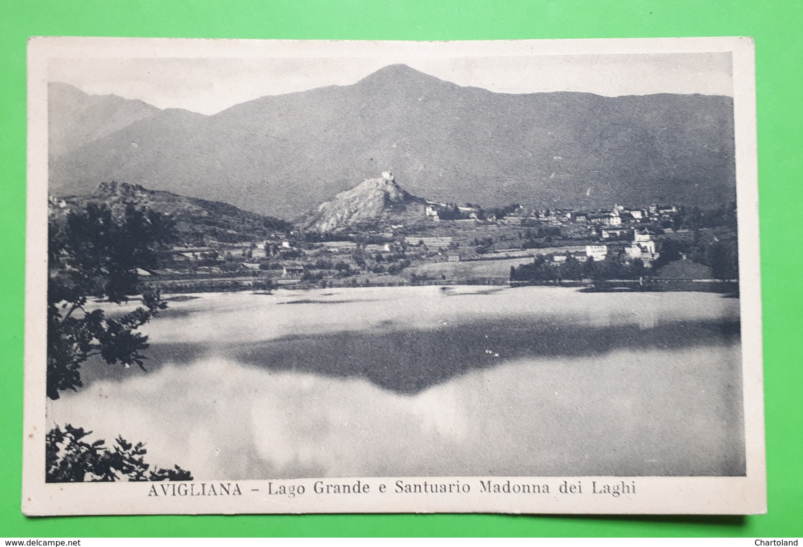 Cartolina - Avigliana - Lago Grande E Santuario Madonna Dei Laghi - 1930 Ca. - Altri & Non Classificati