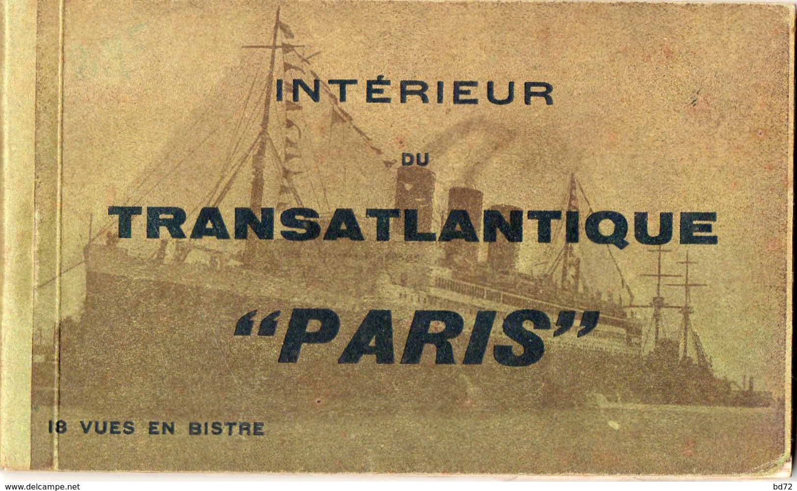 Intérieur Du Transatlantique " PARIS " ( Carnet Complet De 18 Cartes ) - Piroscafi