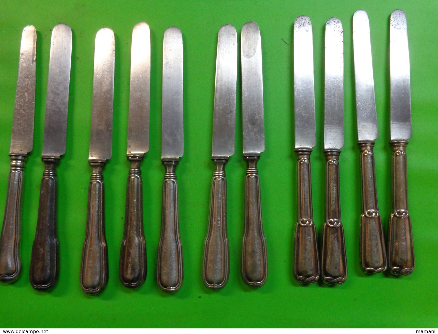 Lots De 11 Couteaux (argenterie) ??? Voir Photo Recto Verso -christophe Pour 7) - Messer