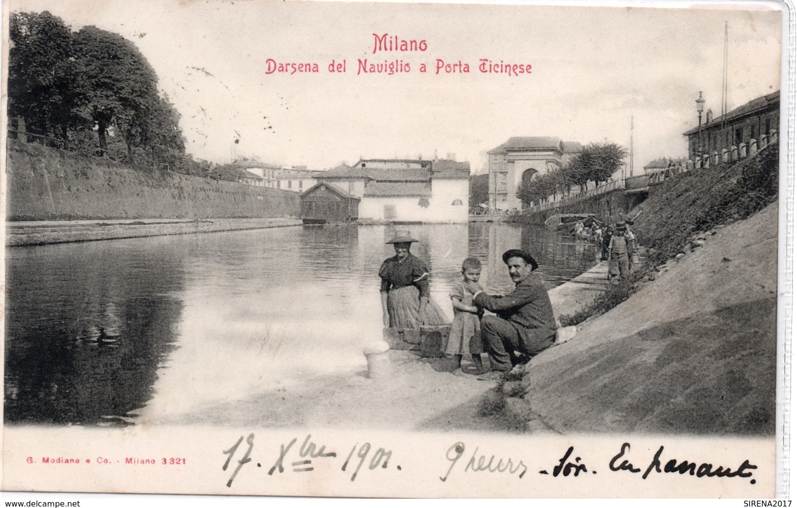 MILANO - DARSENA DEL NAVIGLIO  A PORTA TICINESE - VIAGGIATA - Milano