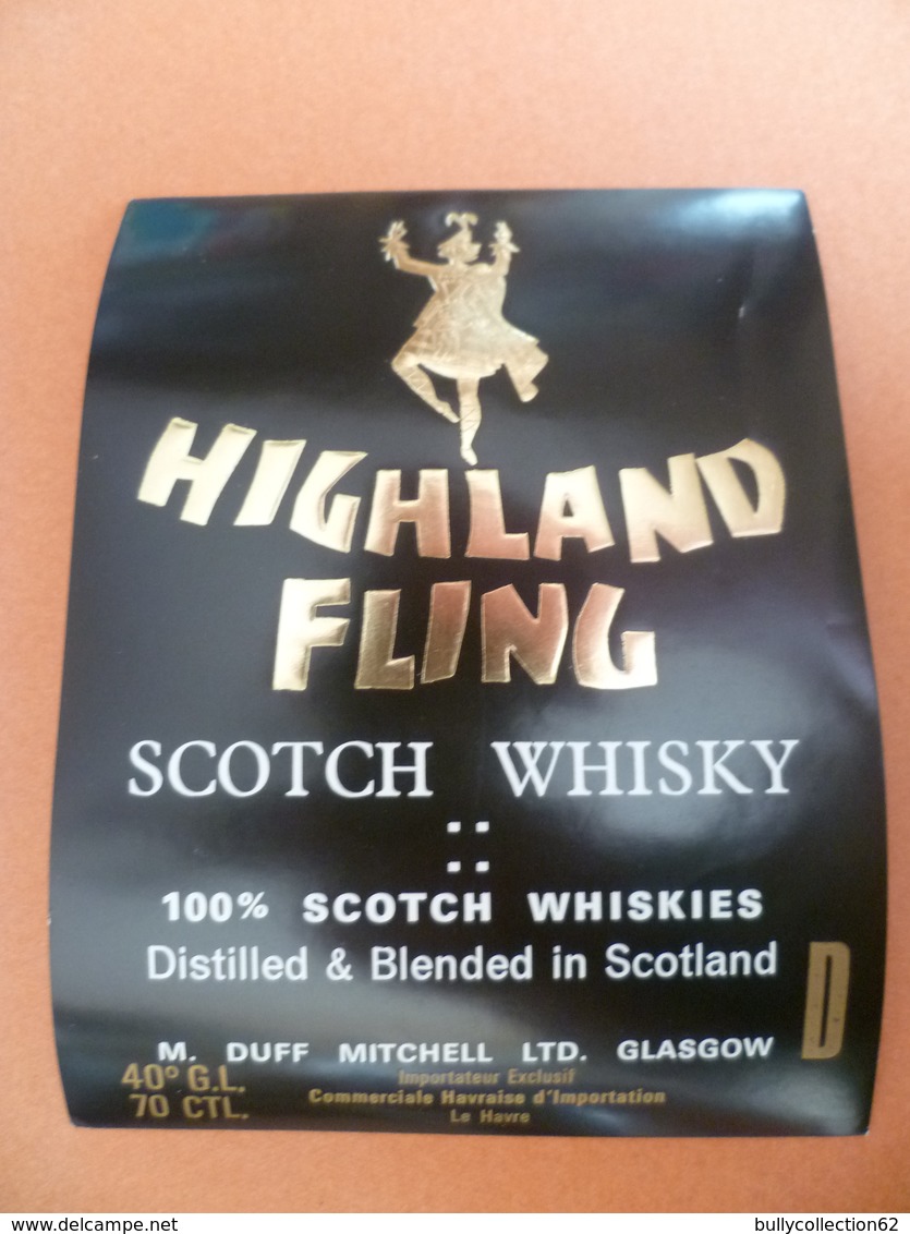 Ancienne étiquette  SCOTCH WHISKY Higland Fling - Whisky