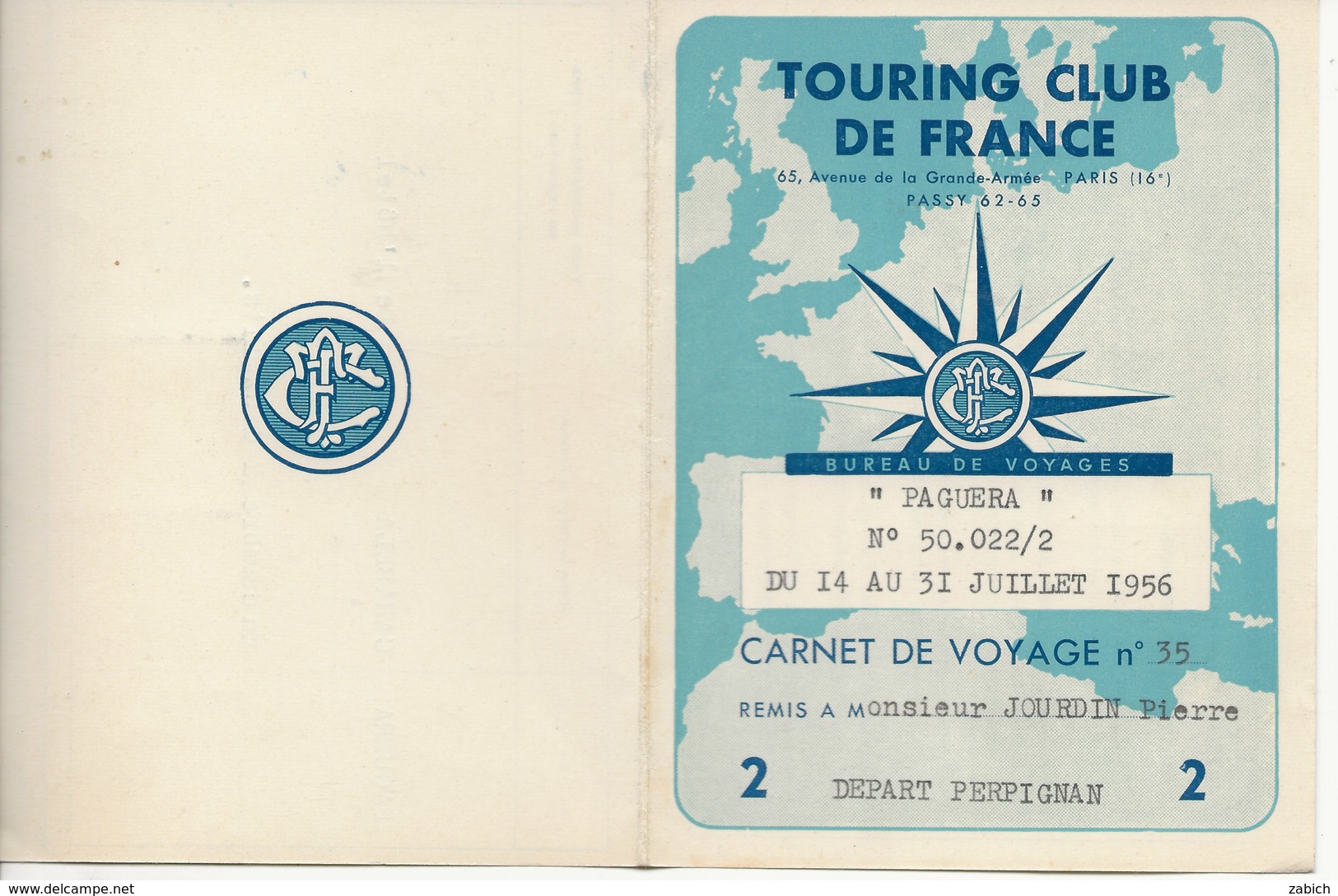 VIEUX PAPIERS TOURING CLUB DE FRANCE 1956 - Unclassified