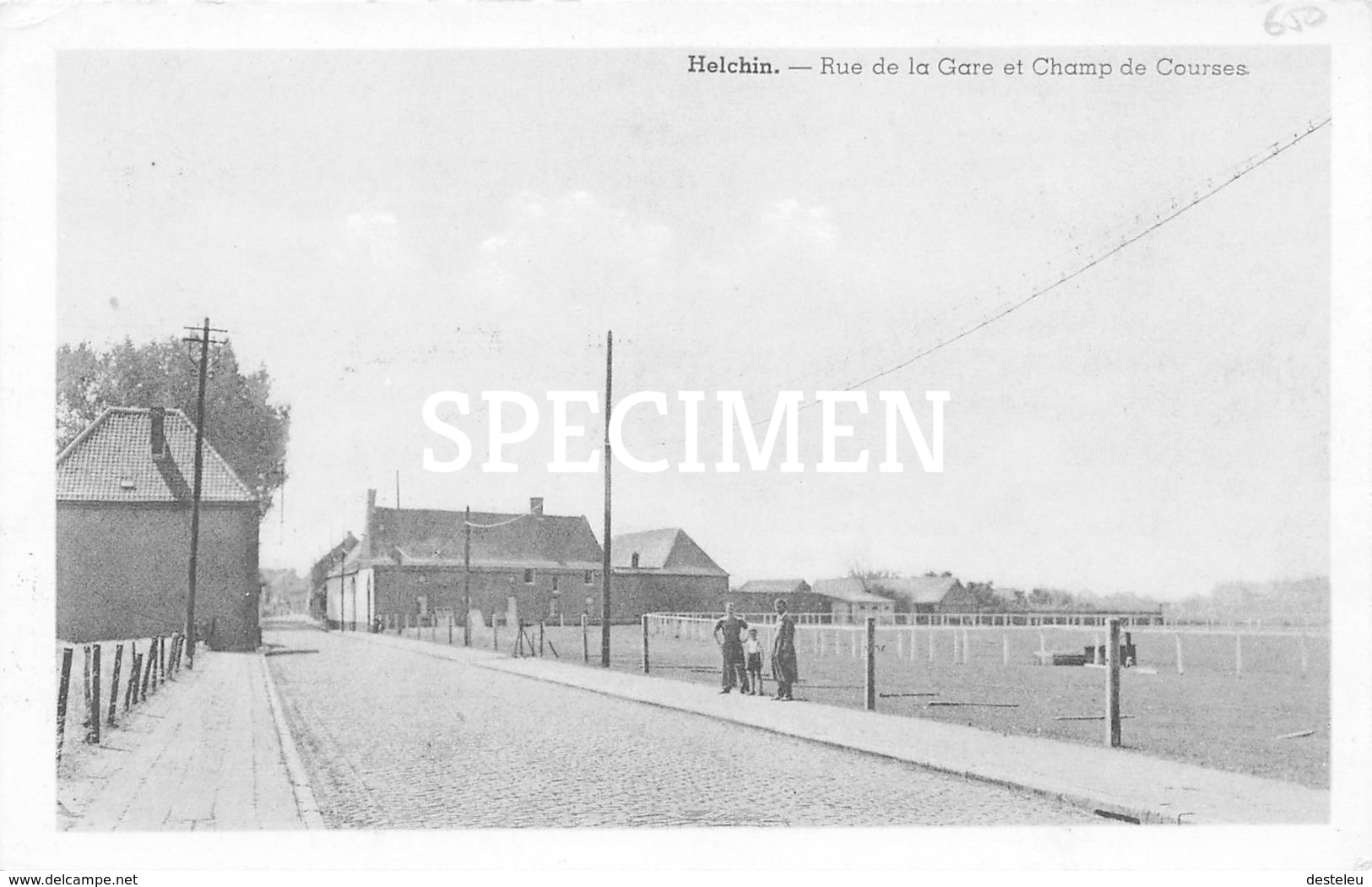 Rue De La Gare Et Champ De Courses - Helchin - Helkijn - Spiere-Helkijn