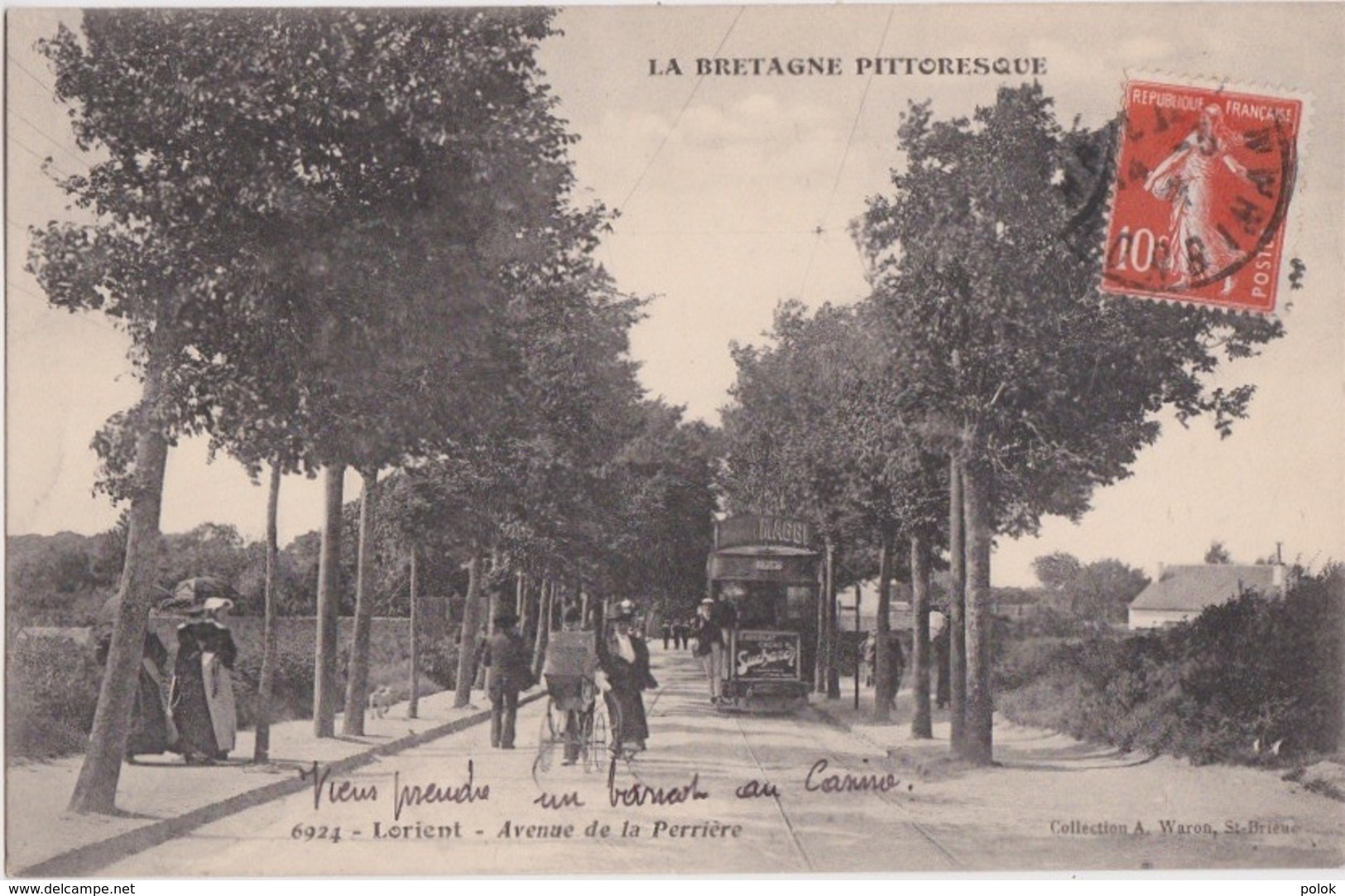 Bv - Les Belles Cpa De LORIENT - Avenue De La Perrière (avec Le Tramway) - Lorient