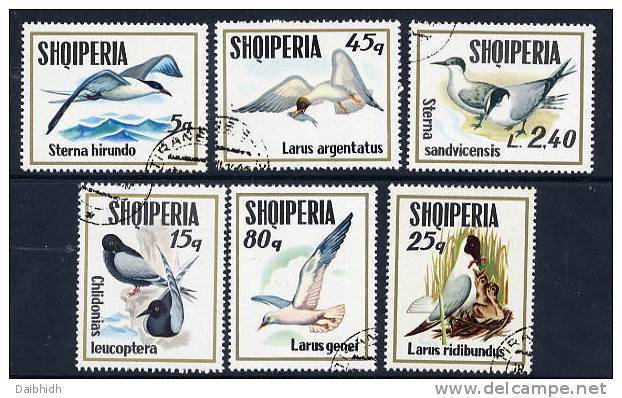 ALBANIA 1973 Sea Birds Set Used Michel 1620-25 - Albania