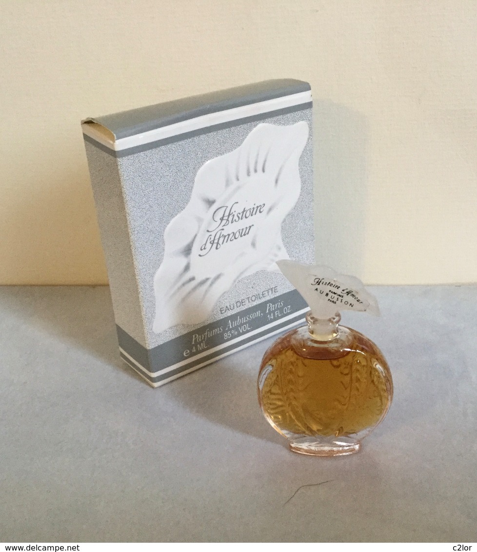 Miniature "HISTOIRE D'AMOUR" De AUBUSSON Eau De Toilette 4 Ml Dans Sa Boite - Miniatures Femmes (avec Boite)