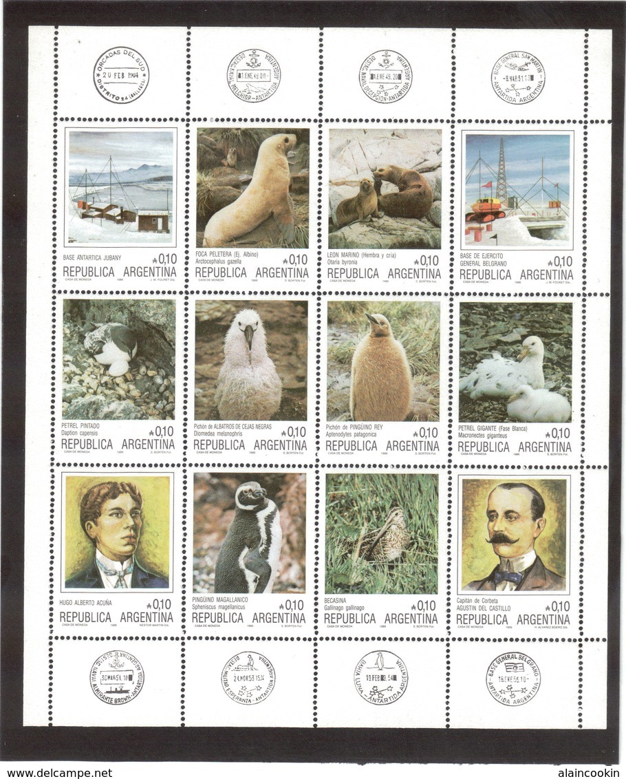 M5 - POLAIRE 1522/1533** De 1986 - Pionniers De Terres Australes - Faune Et Bases. - Neufs