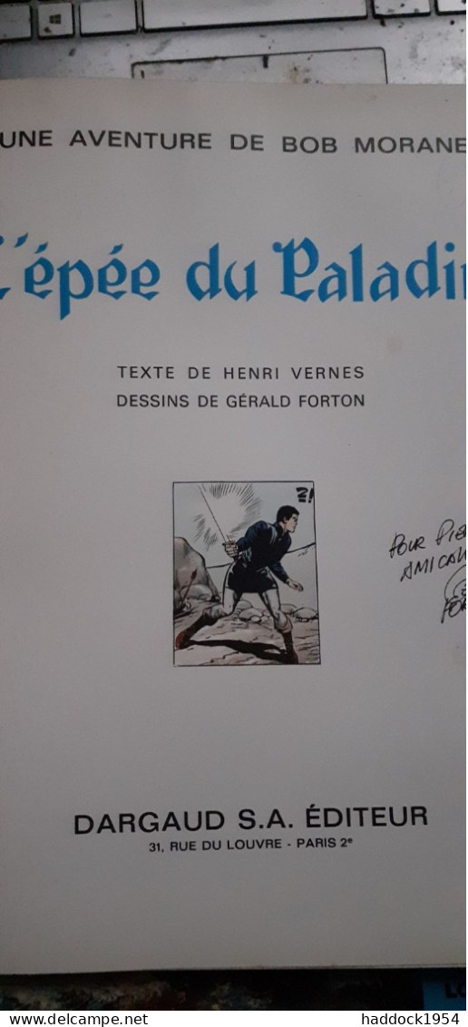 L'épée Du Paladin GERALD FORTON HENRI VERNES Dargaud 1967 - Bob Morane