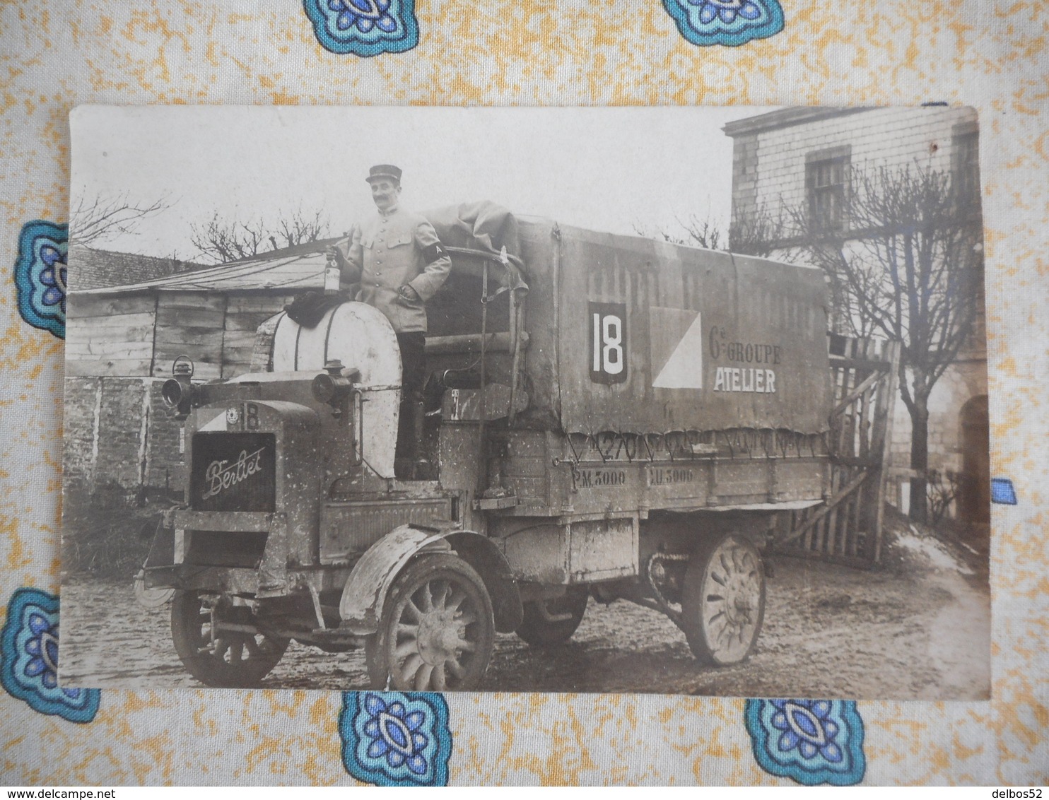 Carte Photo - Camion Berliet - + Cachet Au Dos - War 1914-18