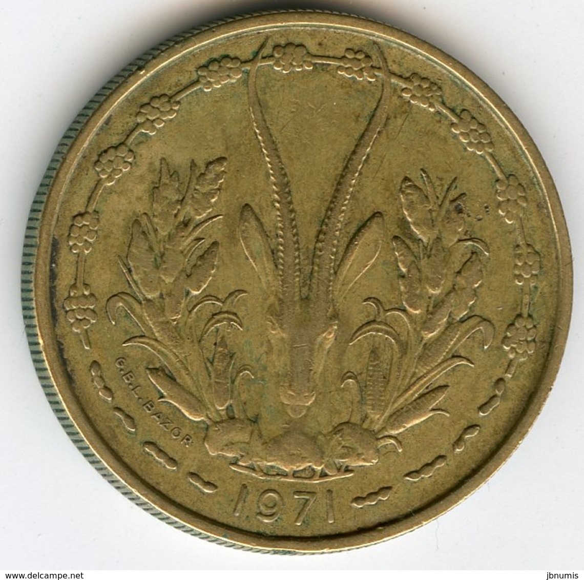 Afrique De L'Ouest West African States Union Monétaire 25 Francs 1971 BCEAO UMOA KM 5 - Other - Africa