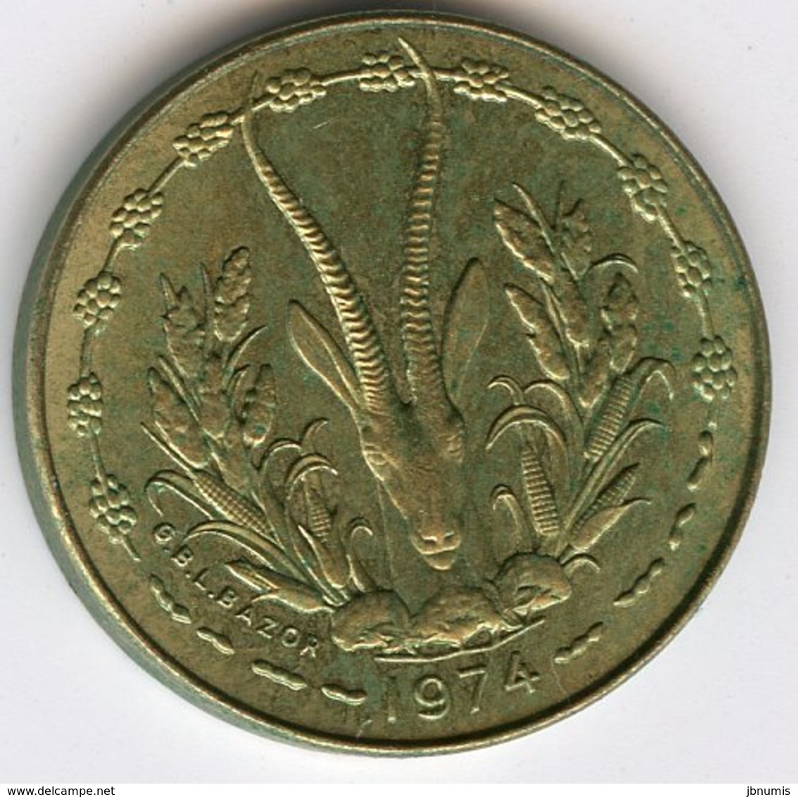 Afrique De L'Ouest West African States Union Monétaire 5 Francs 1974 BCEAO UMOA KM 2a - Sonstige – Afrika