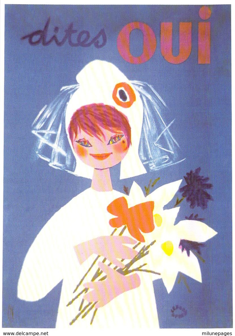 Repro Affiche Référendum Marianne Dites OUI Par Lefor Openo CPM Clouet 11048 - Advertising