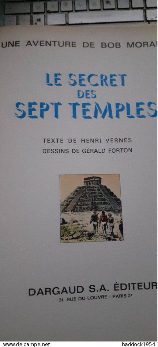 Le Secret Des 7 Temples GERALD FORTON HENRI VERNES Dargaud 1968 - Bob Morane