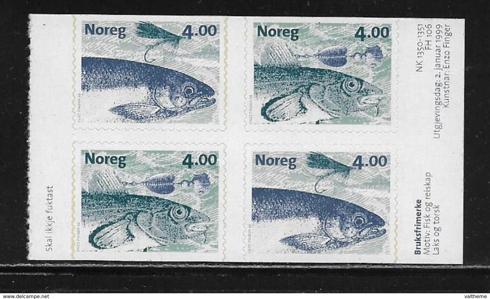 NORVEGE  ( EUNOR - 351 )   1999  N° YVERT ET TELLIER N° 1259/1260  N** - Neufs