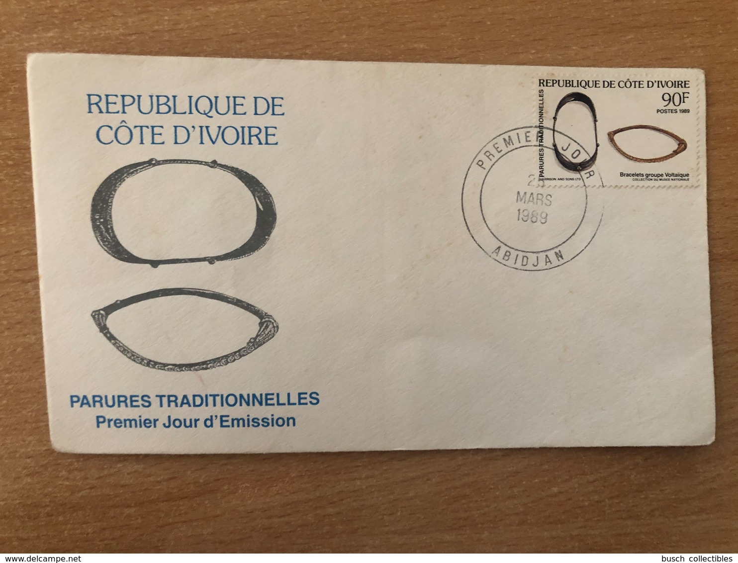 Côte D'Ivoire Ivory Coast Elfenbeinküste 1989 Mi. 989 FDC Parures Traditionnelles Schmuck Bijoux Jewels - Ivoorkust (1960-...)