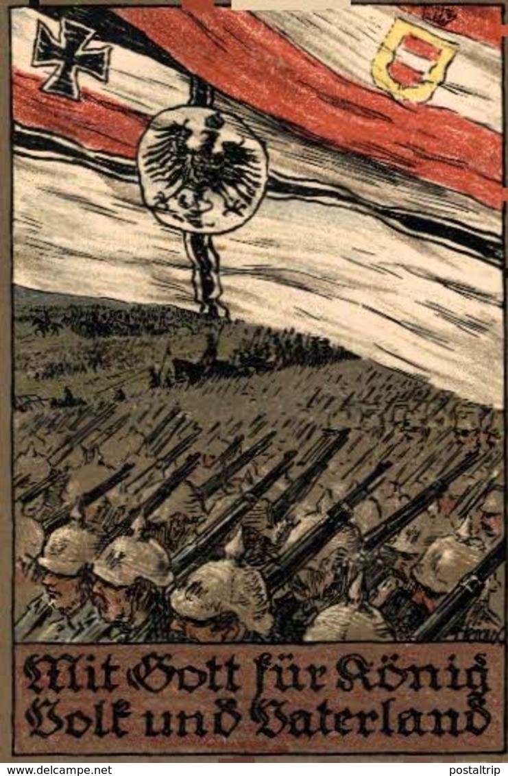 Mit Gott Fur Konig Und Vaterland  WELTKRIEG 1914  WWI WWICOLLECTION - Patriotic