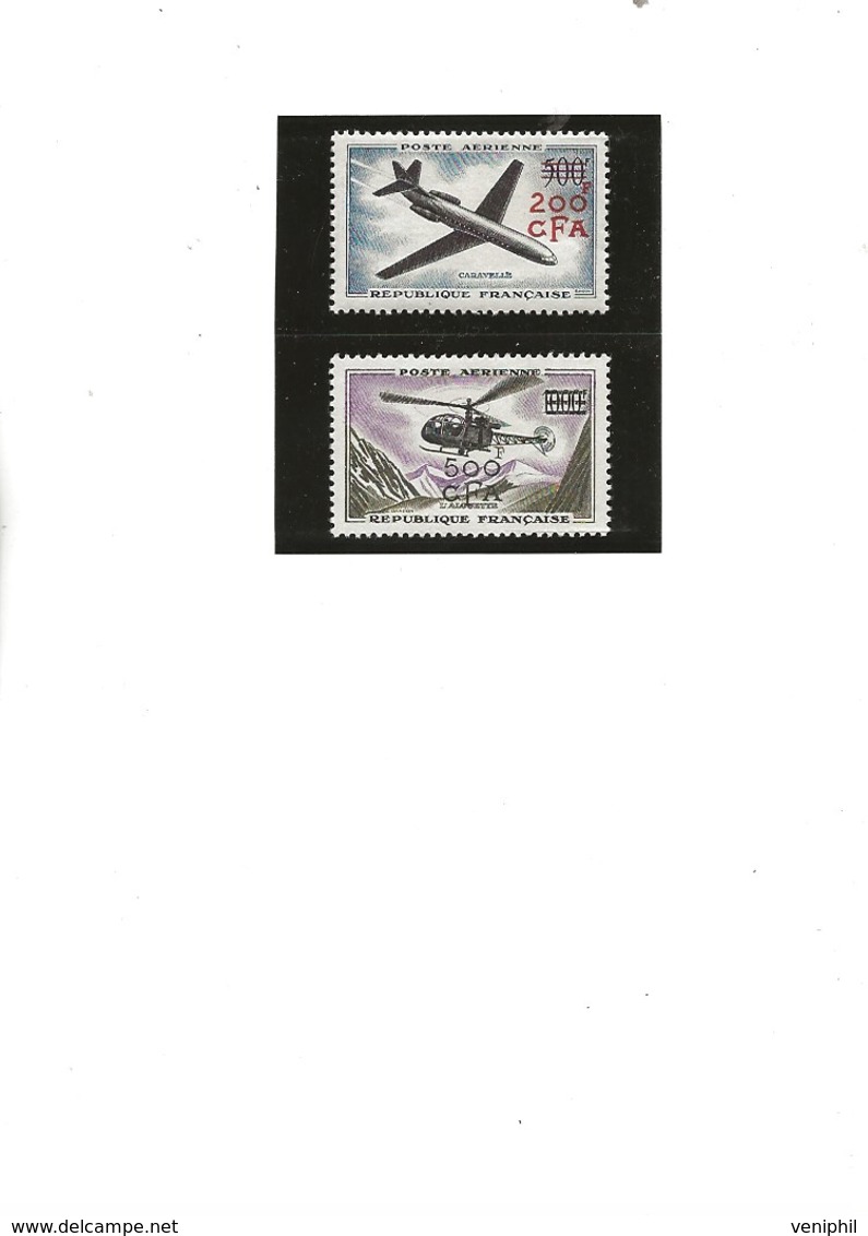 REUNION -POSTE AERIENNE N° 56 ET 57 NEUF CHARNIERE  LEGERE -ANNEE 1957- COTE : 34 € - Posta Aerea